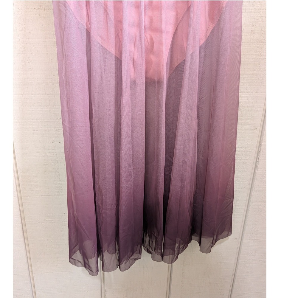 Weissman Pink Sequin Lyrical Dance Costume Ombre Mesh Open Back Large Adult - Picture 6 of 13